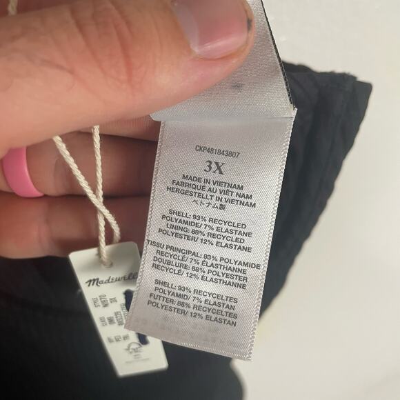 Madewell Ribbed Underwire Open Back One Piece Swimsuit US Women's 3X New - Picture 5 of 6